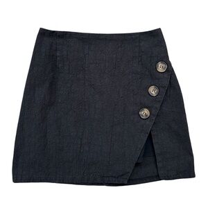 Skylar + Madison Linen Mini Skirt - Black Size S